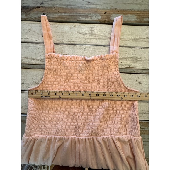 Wild Fable Dress Smocked Top Peach Tiered Sundress Size Extra Large - Picture 10 of 11